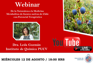 Webinar "De la Naturaleza a la Medicina: metabolitos de fuentes nativas de Chile con Potencial Terapéutico"
