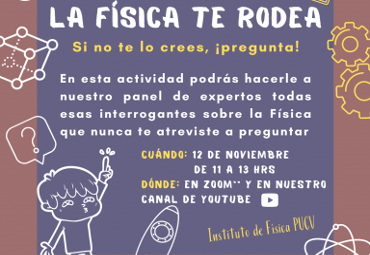 Instituto de Física invita a evento “La Física te rodea: si no te lo crees ¡pregunta!"