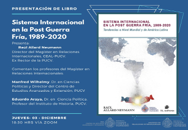 PUCV efectuará lanzamiento del libro “Sistema Internacional en la Post Guerra Fría 1989 -2020”