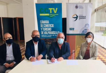Escuela de Ingeniería de Transporte suscribe convenio de colaboración con Cámara de Comercio y Turismo de Valparaíso