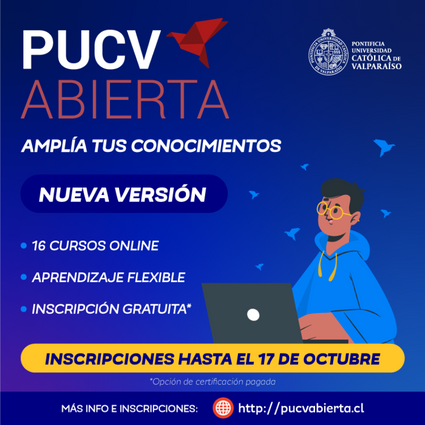 ¡PUCV Abierta abrió las inscripciones para los cursos gratuitos! - Foto 1