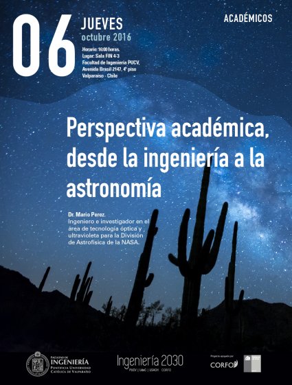 Charla “Perspectiva académica, desde la ingeniería a la astronomía”