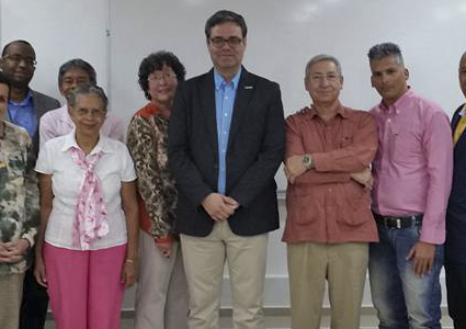 Juan Fernando Muñoz, Presidente de FELAFACS, promociona XVI Encuentro ante facultades caribeñas