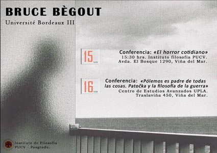 Conferencia "El horror cotidiano" de Bruce Bégout