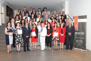 Ceremonia de Diplomado de Tributación Nacional para Funcionarios SII Antofagasta impartida por la Escuela de Comercio PUCV