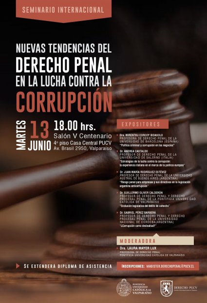 Seminario "Nuevas tendencias del Derecho Penal en la lucha contra la corrupción"