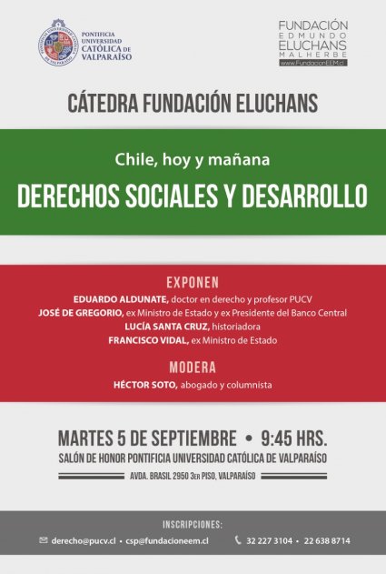 Cátedra Fundación Eluchans: Chile, hoy y mañana. Derechos sociales y desarrollo