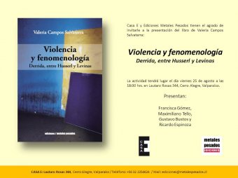 Presentación del libro: "Violencia y fenomenología. Derrida, entre Husserl y Levinas".