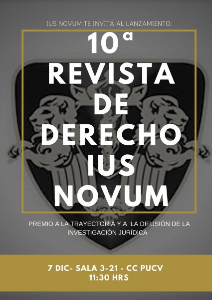 Lanzamiento 10ª Revista de Derecho Ius Novum
