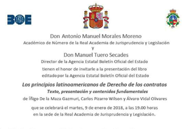 Presentación del libro "Los principios latinoamericanos de Derecho de los contratos"
