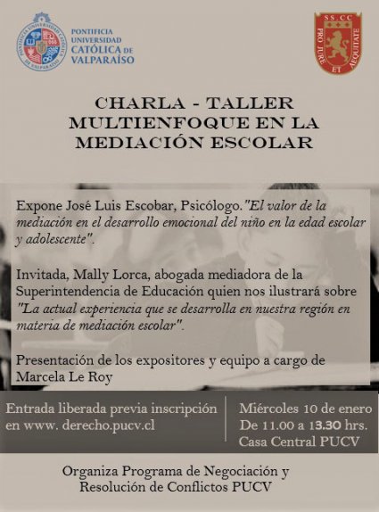Charla - Taller "Multienfoque de la Mediación Escolar"