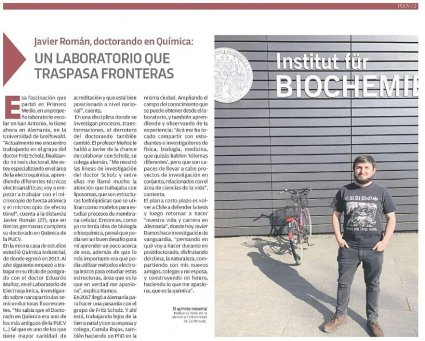 Javier Román, comenta en Mercurio de Valparaíso su experiencia en Alemania