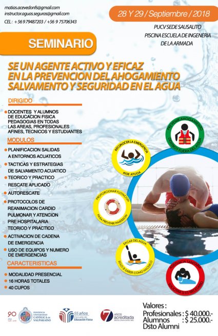 Seminario: Se un agente activo y eficaz en la prevención del ahogamiento, salvamento y seguridad en el agua