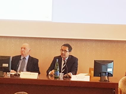 Profesores Lazo y Cattan asisten a congreso de Derecho Romano en Italia