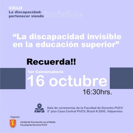 1er Conversatorio "La discapacidad invisible en la Educación Superior"