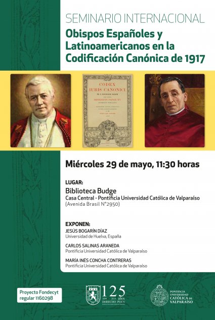 Seminario Internacional "Obispos Españoles y Latinoamericanos en la Codificación Canónica de 1917"