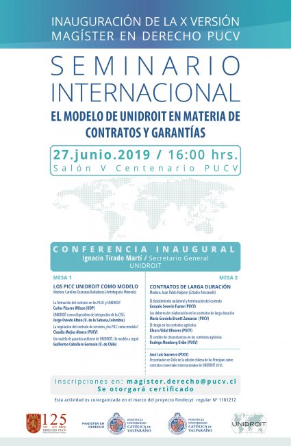 Seminario Internacional "El Modelo de UNIDROIT en materia de contratos y garantías"