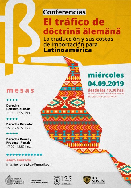 Conferencias "El Tráfico de Doctrina Alemana: La traducción y sus costos de importación para Latinoamérica"