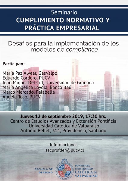 Seminario "Cumplimiento normativo y práctica empresarial: Desafíos para la implementación de los modelos de compliance"