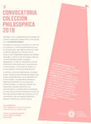 Convocatoria a participar en Colección Philosophica