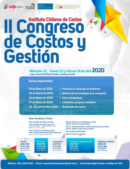 INVITACIÓN A PARTICIPAR DEL II CONGRESO CHILENO DE COSTOS Y GESTIÓN