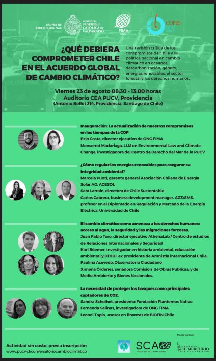 En PUCV analizan las problemáticas y desafíos medioambientales de Chile con miras a la COP 25