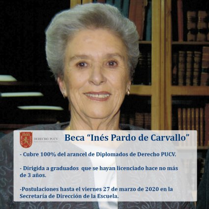 Cierre postulaciones Beca de Diplomados "Inés Pardo de Carvallo"