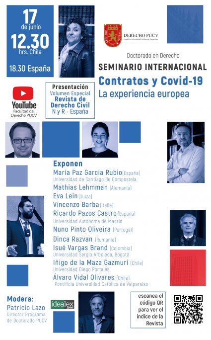 Seminario Internacional Contratos y COVID-19: Las diversas formas de enfrentar el impacto de la pandemia en Europa y Latinoamérica