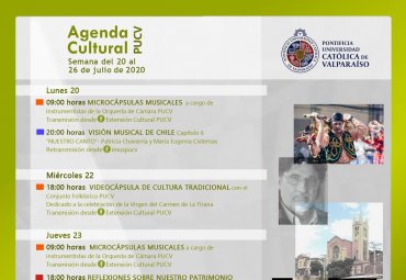 Agenda cultural del 20 al 26 de julio 2020