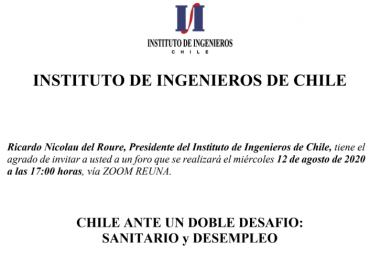 Foro: "Chile ante un doble desafío: sanitario y desempleo"