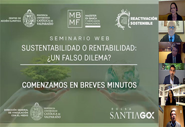 PUCV realizó seminario web sobre rentabilidad de las empresas sustentables