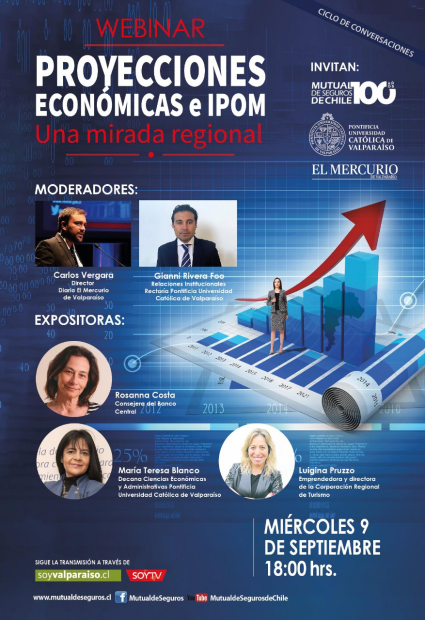 Decana participa en webinar “Proyecciones económicas e Ipom, una mirada regional”