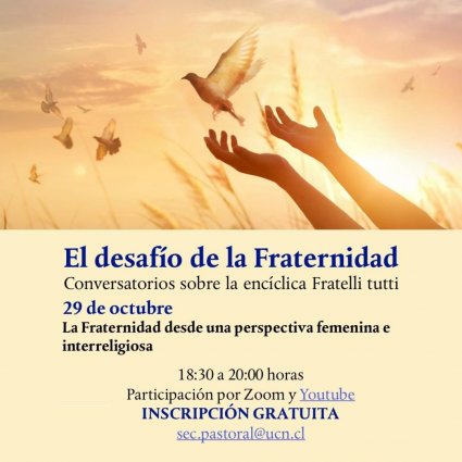 Académica de la Facultad de Teología participará en "Conversatorio sobre la Fraternidad desde una perspectiva femenina e interreligiosa"