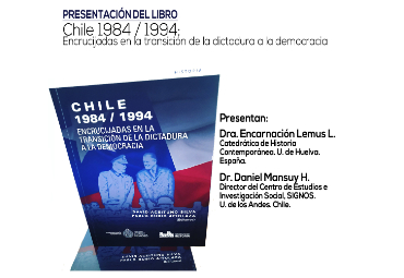 Instituto de Historia presentará libro “Chile 1984 / 1994: Encrucijadas en la transición de la dictadura a la democracia”