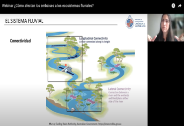 Académica Gemma Piqué expuso sobre ecosistemas fluviales y su relación con los embalses en webinar de abril