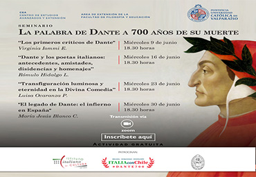 Seminario: "La palabra de Dante a 700 años de su muerte".