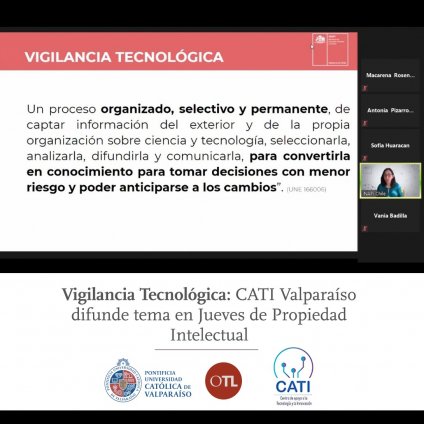 Vigilancia Tecnológica: CATI Valparaíso difunde tema en Jueves de Propiedad Intelectual