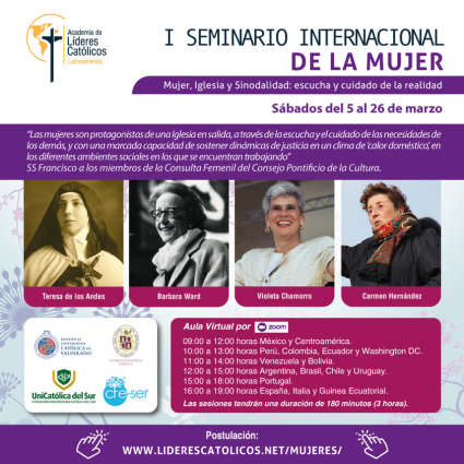 Academia de Líderes Católicos invita al Ier. Seminario Internacional de la Mujer