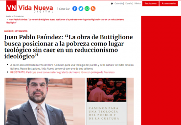 Dr. Juan Pablo Faúndez: “La obra de Buttiglione busca posicionar a la pobreza como lugar teológico sin caer en un reduccionismo ideológico”