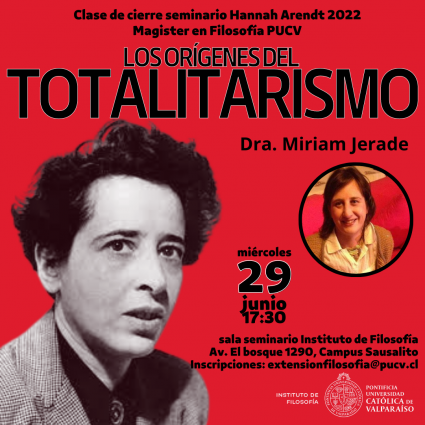 Magíster en Filosofía organiza Clase de Cierre del Seminario Hannah Arendt 2022
