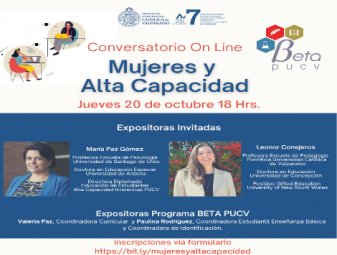 Conversatorio 'Mujeres y Alta Capacidad' de BETA PUCV
