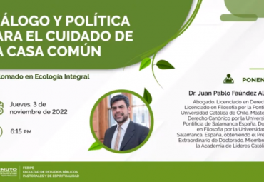 Dr. Juan Pablo Faúndez dicta conferencia "Diálogo y política para el cuidado de la casa común"