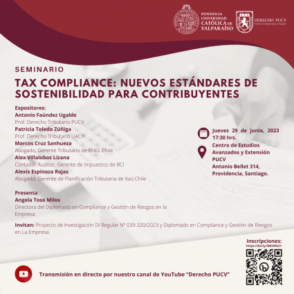Seminario "Tax Compliance: nuevos estándares de sostenibilidad para contribuyentes”