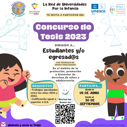 Concurso de Tesis de Pregrado RUPI, UNESCO y Defensoría de la Niñez