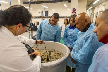 Investigadoras de la ECM realizan taller a pescadores sobre tecnología biofloc aplicada a la acuicultura de pequeña escala de la Lisa