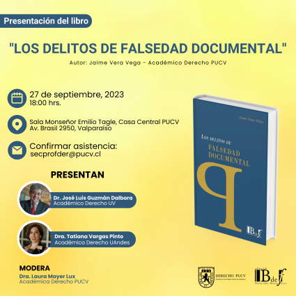 Presentación del libro "Los delitos de falsedad documental"
