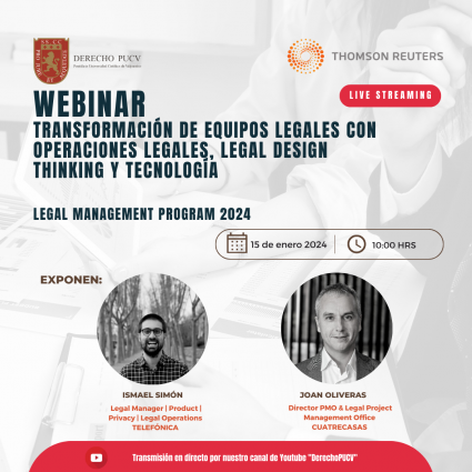Webinar "Transformación de los equipos legales con operaciones legales, legal design thinking y tecnología"