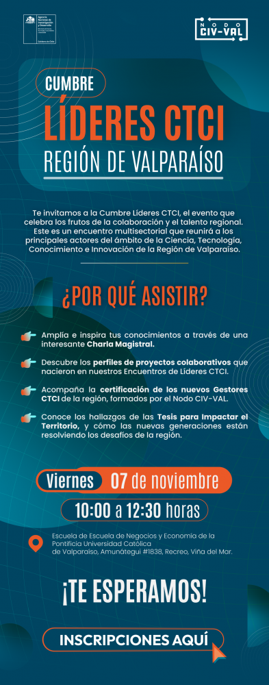 Evento Cumbre Líderes CTCI Región de Valparaíso