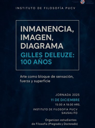 Jornada “Inmanencia, Imagen, Diagrama: Gilles Deleuze 100 años”