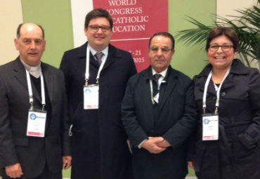 Delegación PUCV participa en Congreso Mundial de Educación Católica en Roma